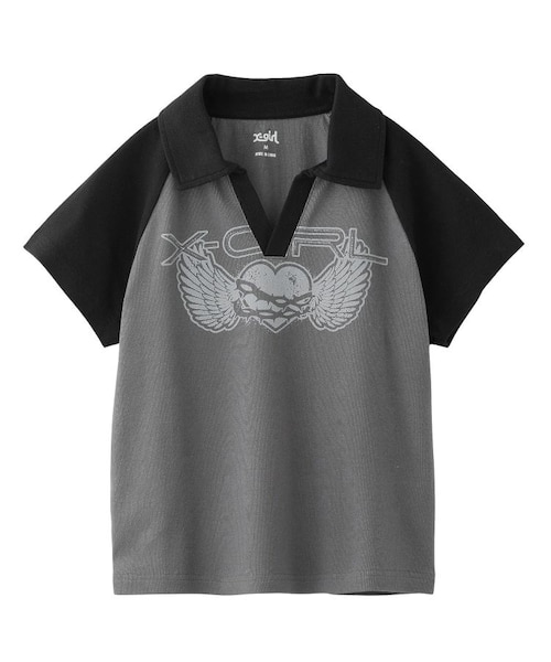 LEOPARD S/S RINGER BABY TEE｜エックスガールの通販｜&mall（アンド