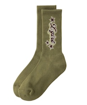 FLYING STARS LOGO RIB SOCKS