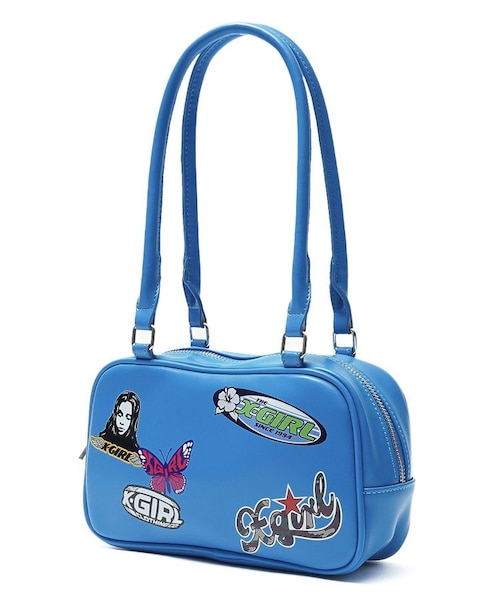 ブルーガールフェザーパーティバッグ STICKER HANDBAG｜エックスガールの通販｜&mall（アンドモール）三井