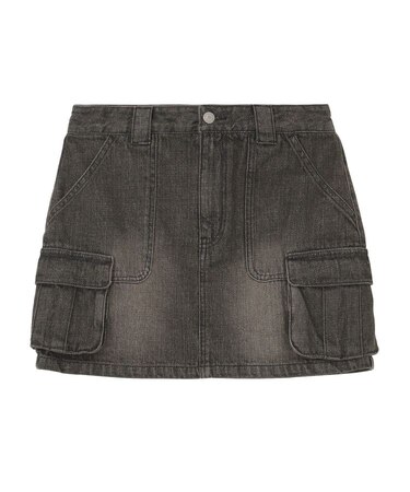 CARGO POCKET DENIM MINI SKIRT
