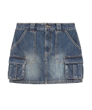 CARGO POCKET DENIM MINI SKIRT