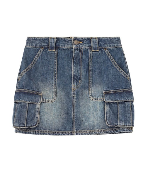 CARGO POCKET DENIM MINI SKIRT