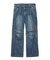 SIDE VENTILATION FLARE DENIM PANTS