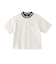 STRIPED RIB HALF ZIP TOP