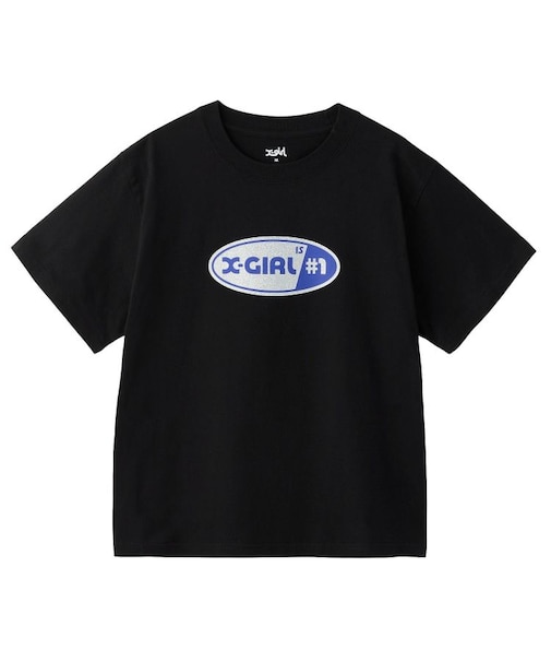 NUMBER 1 GLITTER OVAL LOGO S/S TEE
