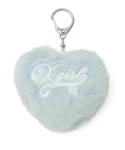 PADDED HEART KEY CHARM