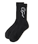 PENCIL SCRIPT LOGO RIB SOCKS