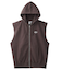 DISTRESSED CIRCLE LOGO ZIP UP SWEAT VEST