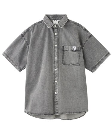 FACE LABEL LIGHT DENIM S/S SHIRT