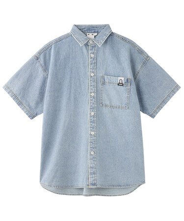 FACE LABEL LIGHT DENIM S/S SHIRT