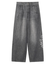 RHINESTONE LOGO LOOSE DENIM PANTS