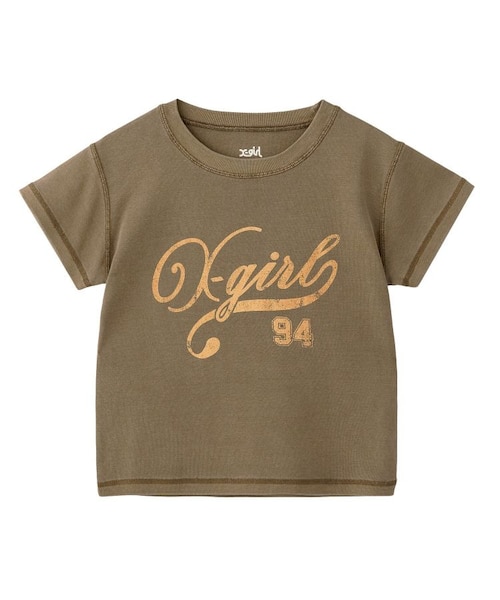 LOGO AND NUMBER S/S BABY TEE｜エックスガールの通販｜&mall（アンド