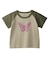 GLITTER BUTTERFLY RAGLAN S/S BABY TEE