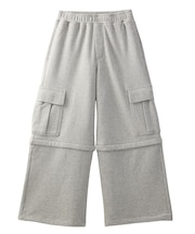 2WAY WIDE LEG CARGO SWEAT PANTS