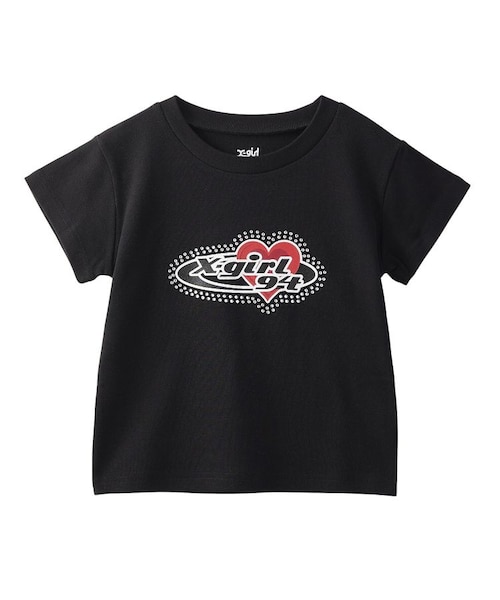 tシャツ PLANET HEART LOGO S/S BABY TEE レディース PLANET HEART LOGO S/S BABY TEE｜エックスガールの通販｜&mall