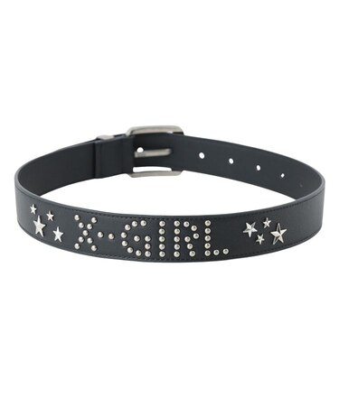 STUDDED LOGO BELT