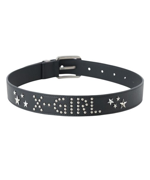 STUDDED LOGO BELT