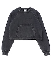 FADED CROPPED CREWNECK SWEAT TOP