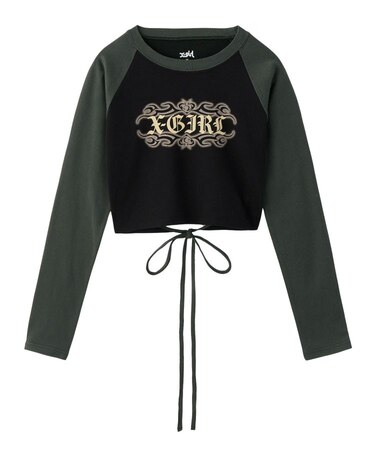 FADED TRIBAL LOGO RAGLAN L/S BABY TEE