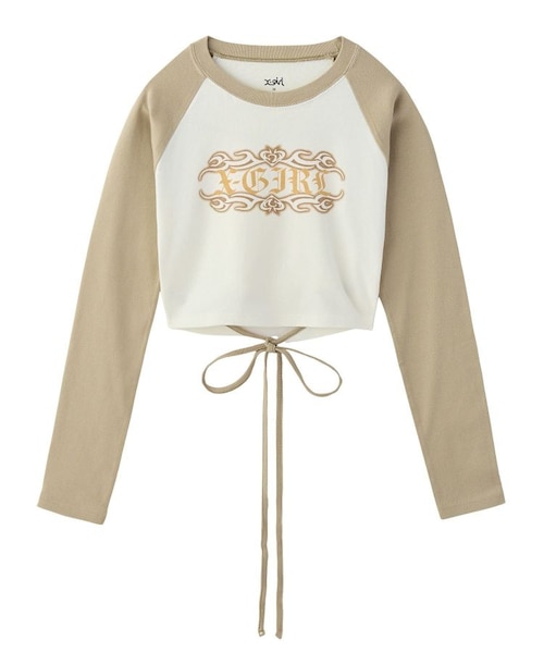 FADED TRIBAL LOGO RAGLAN L/S BABY TEE｜エックスガールの通販