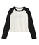 BI COLOR RHINESTONE LOGO RAGLAN L/S BABY TEE