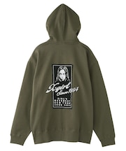 FACE BOX PATCH ZIP UP SWEAT HOODIE