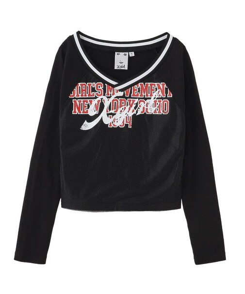 MESH PANELED L/S COMPACT TOP