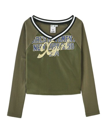 MESH PANELED L/S COMPACT TOP