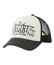 LETTERING LOGO EMBROIDERED TRUCKER CAP