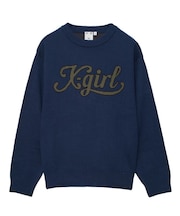 LETTERING LOGO JACQUARD KNIT TOP