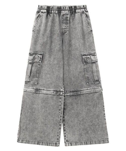 WASHED 2WAY WIDE LEG CARGO PANTS｜エックスガールの通販｜&mall