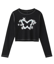 STAR FLUTTER BUTTERFLY L/S BABY TEE