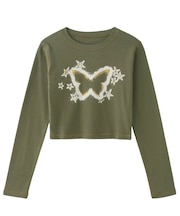STAR FLUTTER BUTTERFLY L/S BABY TEE