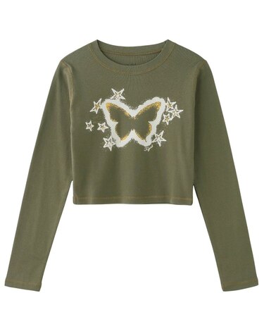 STAR FLUTTER BUTTERFLY L/S BABY TEE