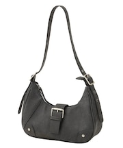 DISTRESSED FAUX LEATHER BELT HAND BAG