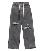 DRAWSTRING DENIM PANTS