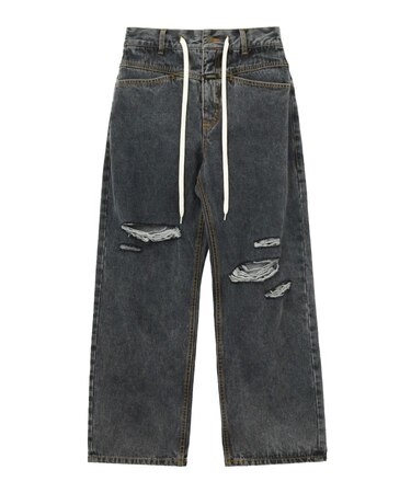 DRAWSTRING DENIM PANTS