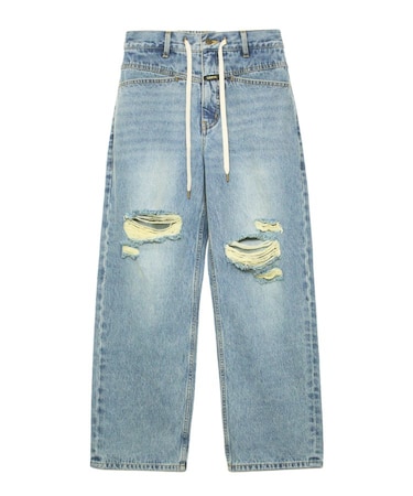 DRAWSTRING DENIM PANTS
