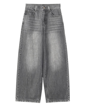 LOGO POCKET LOOSE DENIM PANTS