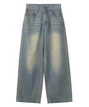 LOGO POCKET LOOSE DENIM PANTS
