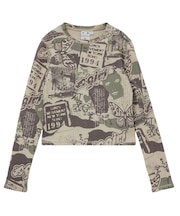 COLLAGE GRAPHIC L/S COMPACT TOP