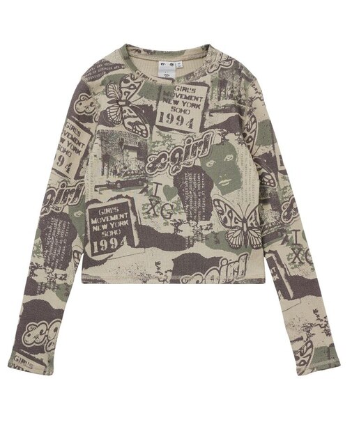 COLLAGE GRAPHIC L/S COMPACT TOP