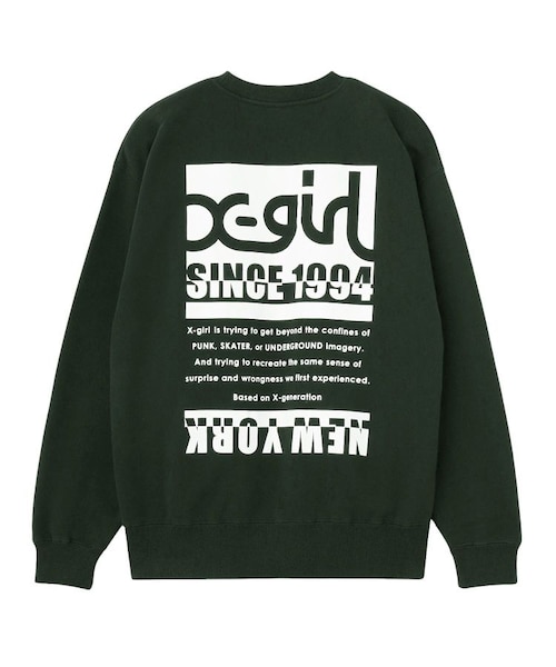 BI COLOR BOX LOGO CREWNECK SWEAT TOP｜エックスガールの通販｜&mall