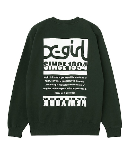 BI COLOR BOX LOGO CREWNECK SWEAT TOP