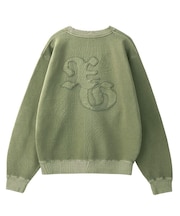 LOGO PATCH PIGMENT DYED CREWNECK SWEAT TOP