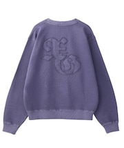 LOGO PATCH PIGMENT DYED CREWNECK SWEAT TOP