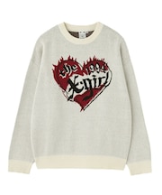 HEART LOGO JACQUARD KNIT TOP