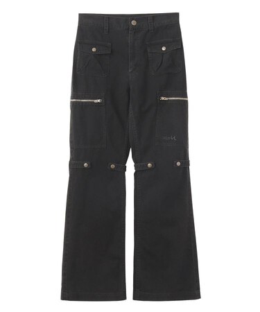 FADED MULTI POCKET FLARE PANTS