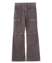 FADED MULTI POCKET FLARE PANTS