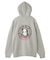 CIRCLE LOGO AND FACE ZIP UP SWEAT HOODIE